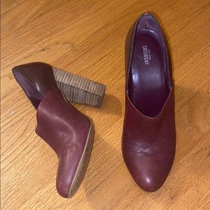 Kate Spade Saturday Burgundy Block Heels
